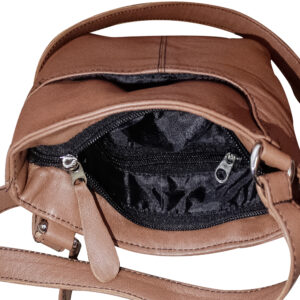 Brown Leather Cross Body Messenger Bag – Classic Design