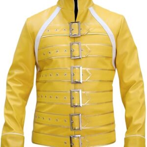 FM Concert Strap Yellow Synthetic Leather Jacket