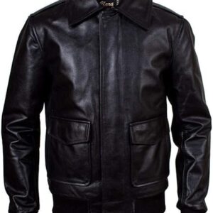 Alternative view of Men's A2 Navy Flight Pilot Aviator Bomber Jacket