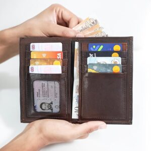 Crafted from premium genuine leather, this wallet combines timeless style with long-lasting durability. Large-capacity design keeps all your essentials organized without adding bulk to your pocket. Despite its spacious compartments, the wallet maintains a slim, compact profile for comfortable front or back pocket carry. More than just functional, this wallet is a stylish accessory — perfect for yourself or as a gift. Closed size: Approx 6×6 cm | Weight: Lightweight and pocket-friendly