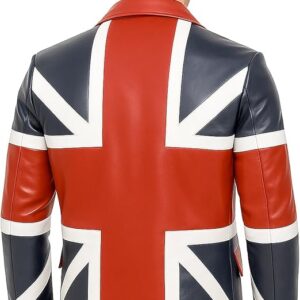 Alternative view of Union Jack UK Flag Men's Leather Vintage Blazer Style Jacket