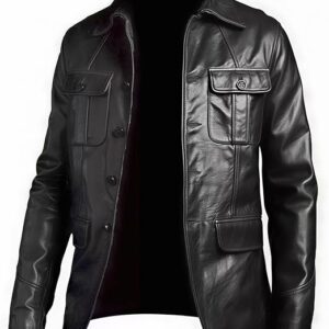 Alternative view of Men's Genuine Leather Blazer Vintage Jacket