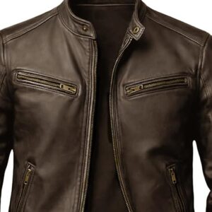 MENS BROWN LEATHER JACKET 2
