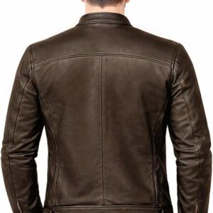 MENS BROWN LEATHER JACKET 8