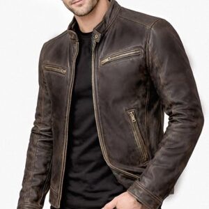 Mens Genuine Leather Winter Jacket Real Leather Jackets For Men
