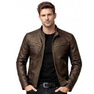 Mens Genuine Leather Winter Jacket Real Leather Jackets For Men Mens Vintage Leather Bomber Jackets Motorcycle Jacket For Men 1