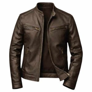 Mens Genuine Leather Winter Jacket Real Leather Jackets Mens Vintage Leather Bomber Jackets Motorcycle Jacket For Men 1