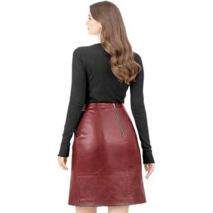 maroon new skirt