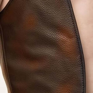 Mens Two Ton Leather Front Vest new
