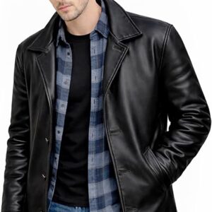 mens vintage black coat new coat