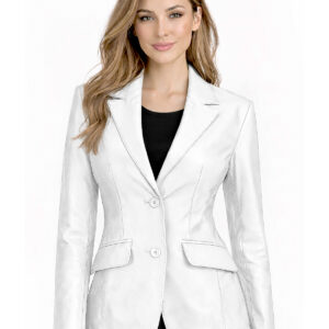 Women's Leather Blazer Jacket - Formal & Casual Coat 1 8