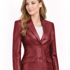 Women's Leather Blazer Jacket - Formal & Casual Coat 3 3