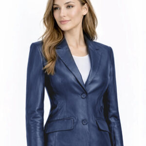 Women's Leather Blazer Jacket - Formal & Casual Coat 3