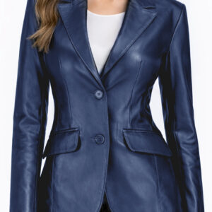 Women's Leather Blazer Jacket - Formal & Casual Coat 4 1
