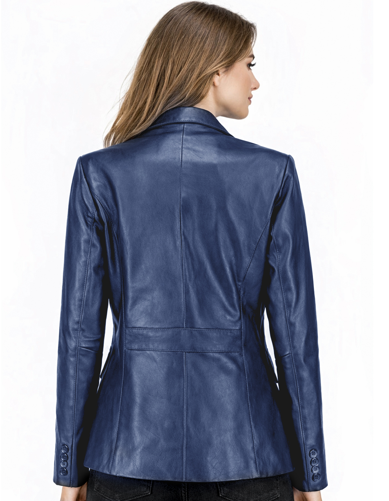 Women's Leather Blazer Jacket - Formal & Casual Coat Women's Leather Blazer Jacket - Formal & Casual Coat - Image 45