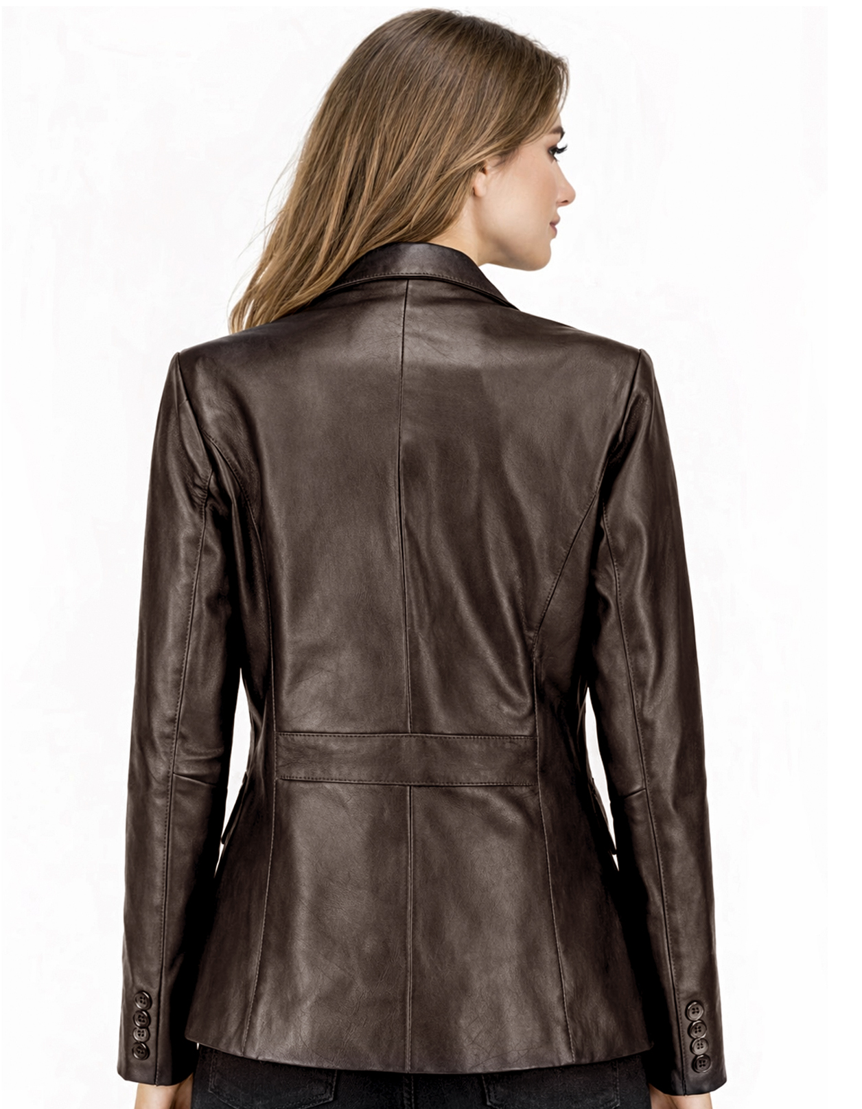 Women's Leather Blazer Jacket - Formal & Casual Coat Women's Leather Blazer Jacket - Formal & Casual Coat - Image 36