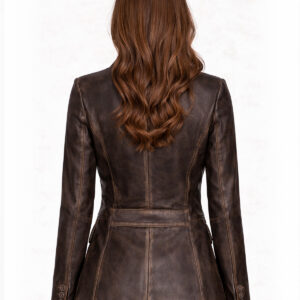 Women's Leather Blazer Jacket - Formal & Casual Coat 5 3