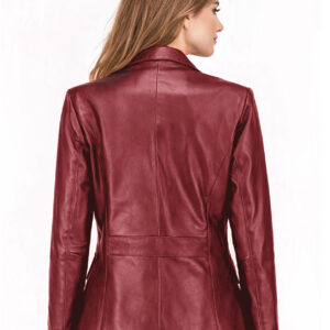 Women's Leather Blazer Jacket - Formal & Casual Coat 5 4