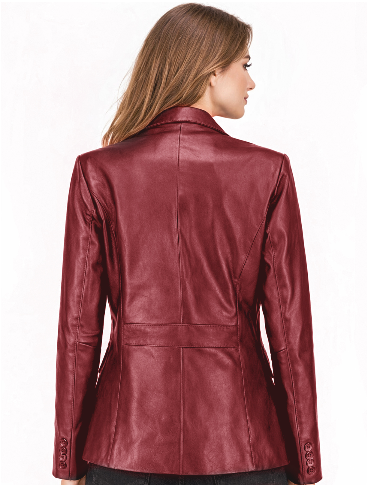 Women's Leather Blazer Jacket - Formal & Casual Coat Women's Leather Blazer Jacket - Formal & Casual Coat - Image 31
