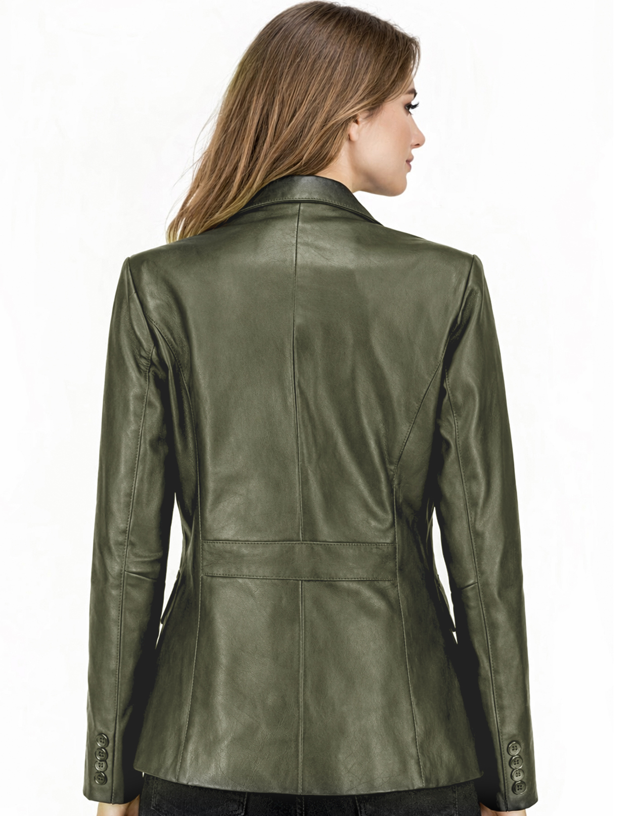 Women's Leather Blazer Jacket - Formal & Casual Coat Women's Leather Blazer Jacket - Formal & Casual Coat - Image 25