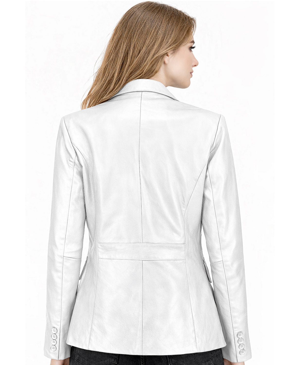 Women's Leather Blazer Jacket - Formal & Casual Coat Women's Leather Blazer Jacket - Formal & Casual Coat - Image 11