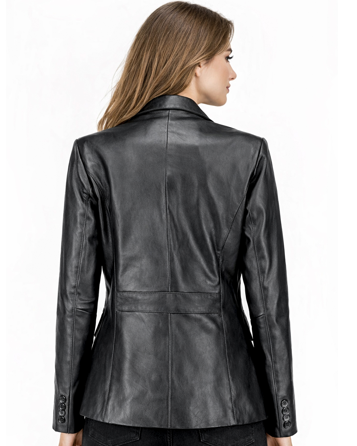 Women's Leather Blazer Jacket - Formal & Casual Coat Women's Leather Blazer Jacket - Formal & Casual Coat - Image 50