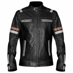 Men Vintage Retro 2 Biker jacket