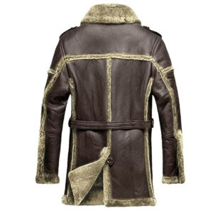 Mens B3 Raf Aviator Leather Jacket Genuine Real Vintage Airforce Bomber Flying Pilot Winter Warm Faux Fur Coat
