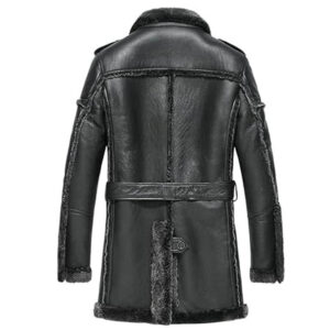 Mens B3 Raf Aviator Leather Jacket Real Sheepskin Vintage Airforce Bomber Flying Pilot Winter Warm Faux Fur Coat 1