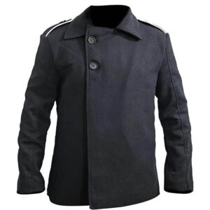 Alternative view of Men's Vintage Military Style Wool Coat Classic Jacket