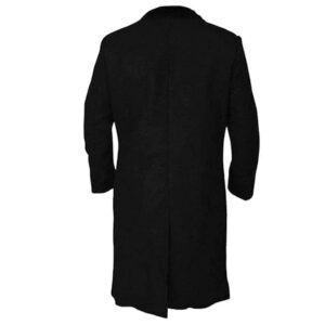 Alternative view of Men's Long New Black Wool Coat Timeless Business Overcoat