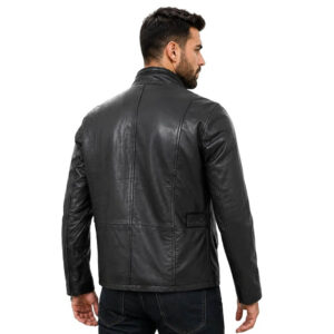 Men’s Military M65 Field Genuine Leather Jacket Mens Genuine Black Real Sheep Leather M65 Military Field Jacket Vintage Army Classic Style Brown Leather Coat Multi Pocket Bomber Jackets