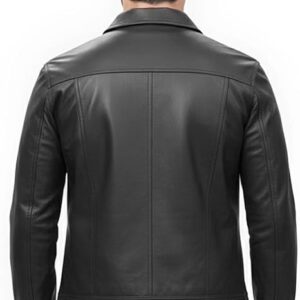 Mens Real Jacket Western Cowboy Style Genuine Soft Sheepskin Leather Biker Jacket Winter Warm Casual Leather Jacket