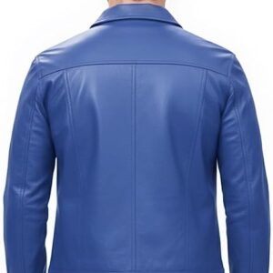 Mens Real Leather Jacket Style Genuine Soft Sheepskin Biker Jacket Warm Casual Leather Jacket