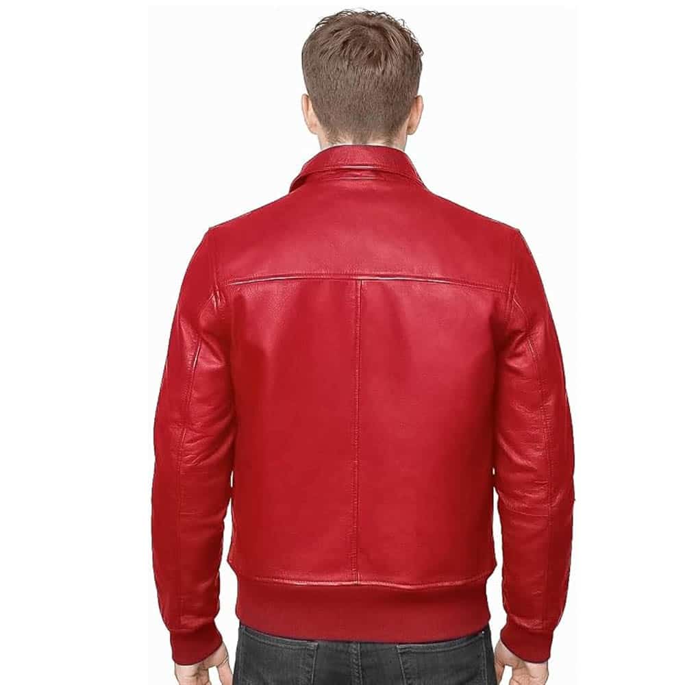 Mens Biker Vintage Bomber Leather Jacket Mens Real Leather Jacket Vintage Biker Cafe Style Genuine Lambskin Soft Distress Leather Motorcycle Bomber Jacket