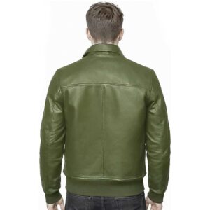 Mens Biker Vintage Bomber Leather Jacket Mens Real Leather Jacket Vintage Racer Style Genuine Lambskin Soft Distress Leather Motorcycle Bomber Jacket