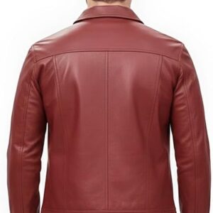 Mens Real Leather Jacket Western Style Genuine Soft Leather Biker Jacket Winter Warm Casual Jacket