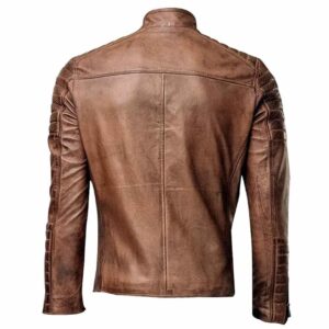 Men's Club Retro Biker Vintage Leather Jacket Mens Vintage Biker Causal Zipper Classic Moto Racer Fashion Genuine Leather Jacket New