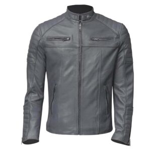 Men's Club Retro Biker Vintage Leather Jacket Mens Vintage Cafe Racer Motorcycle Biker Causal Zipper Classic Moto Racer Fashion Genuine Leather Jacket New 1