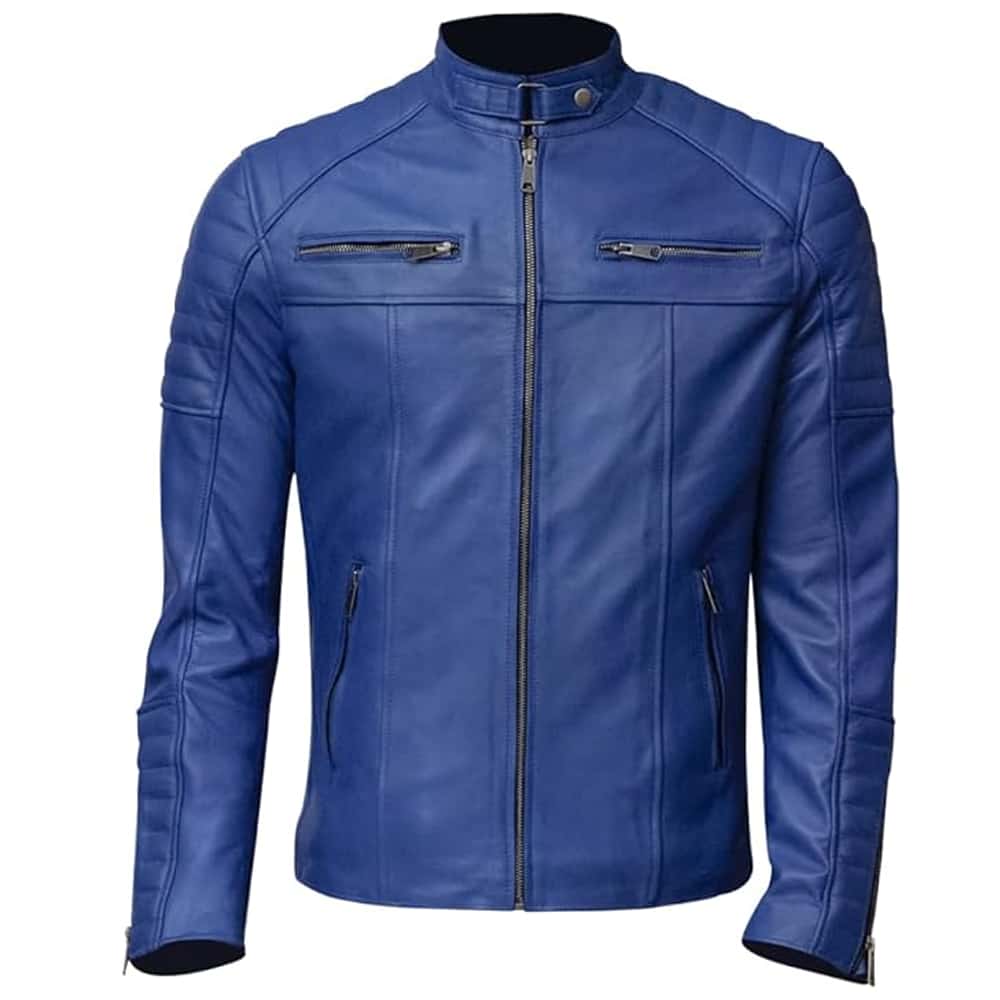Men's Club Retro Biker Vintage Leather Jacket Men's Club Retro Biker Vintage Leather Jacket - Image 9