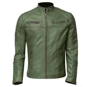 Men's Club Retro Biker Vintage Leather Jacket Mens Vintage Cafe Racer Motorcycle Causal Zipper Classic Moto Racer Fashion Genuine Leather Jacket New