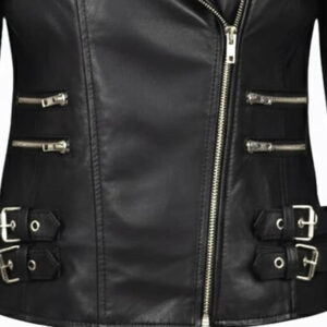 Women's Lambskin Leather Biker Jacket Slim Fit Moto Coat Womens Black Real Leather Biker Jacket Slim Fit Motorcycle Jackets with Pockets Real Lambskin Leather Moto Coat for Women Winter Fashion