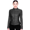 Women's Genuine Leather Casual Jacket Fashion Biker Style
