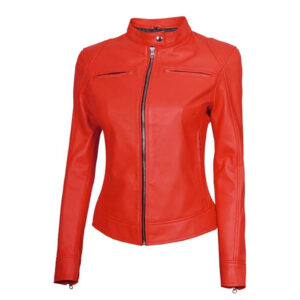 Women's Genuine Leather Casual Jacket Fashion Biker Style Womens Genuine Leather Jacket Style Ladies Biker Real Soft Sheepskin Slim fit Casual Jackets