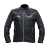 Men's Black Leather Biker Jacket
