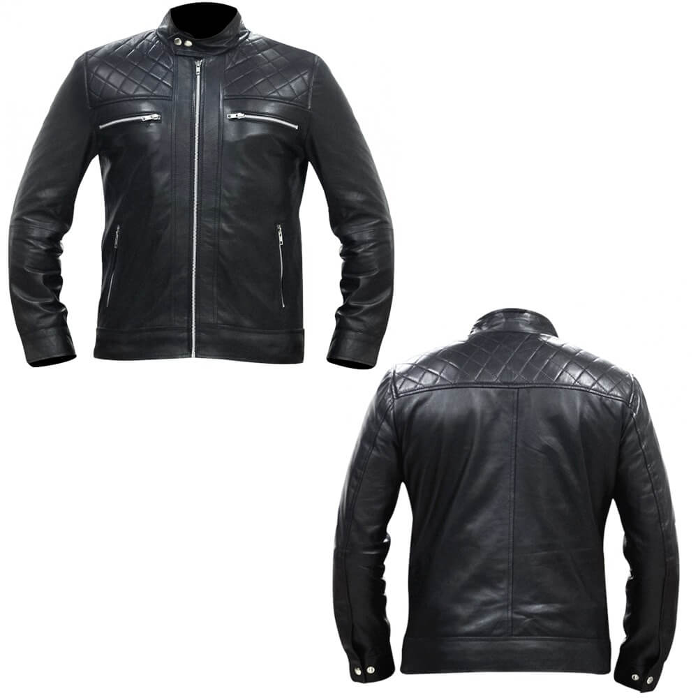 Men's Black Leather Biker Jacket Men's Black Leather Biker Jacket
