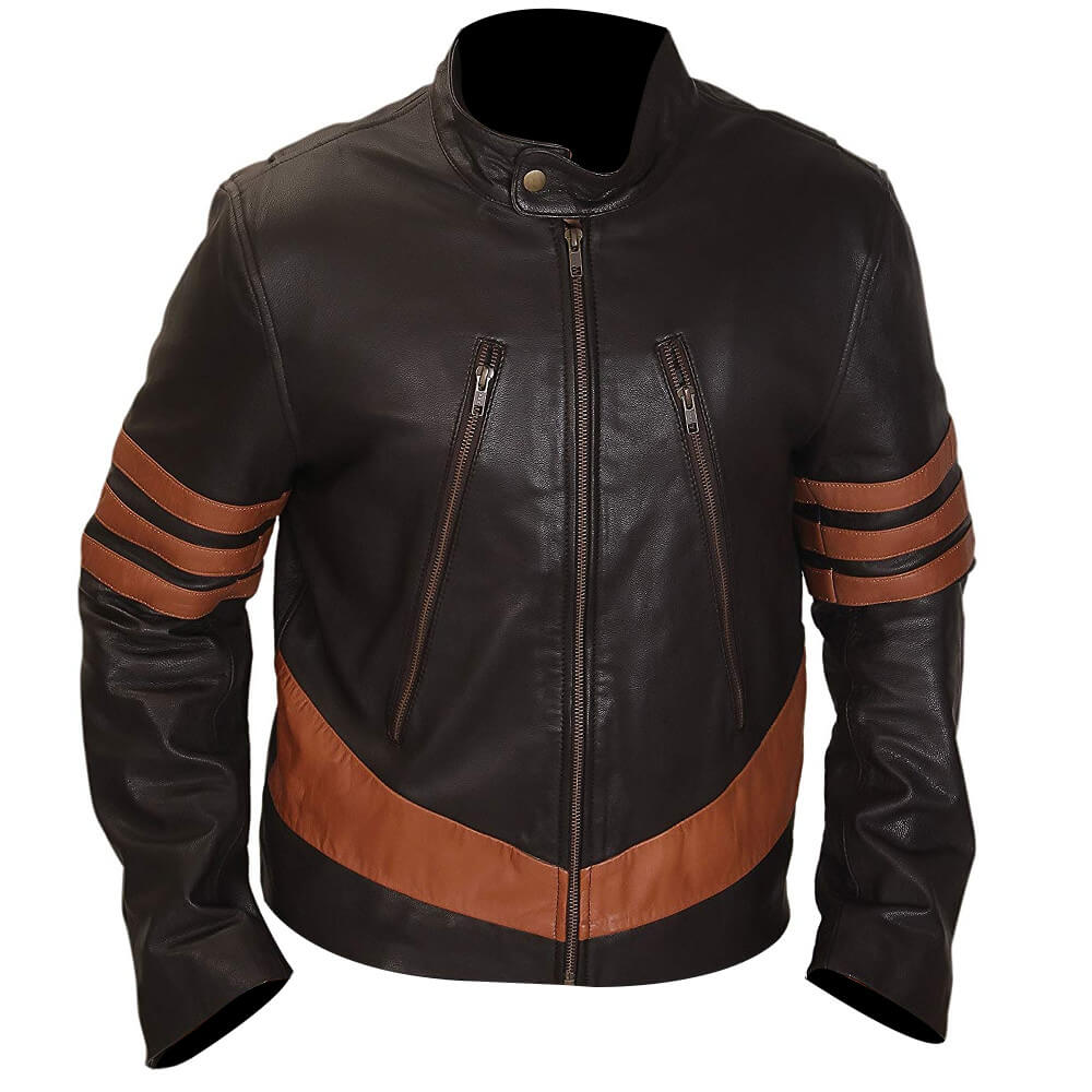 Men's Brown Leather Cafe Racer Jacket Men's Brown Leather Cafe Racer Jacket