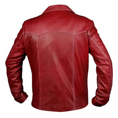 Men's Maroon Leather Jacket