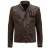 Men's Timeless Style Brown Leather Jacket