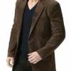 Men's Brown Suede Leather Blazer - Casual Smart Coat